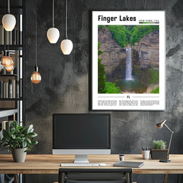 Taughannock Falls Scenic New York Travel Poster PosterGoat