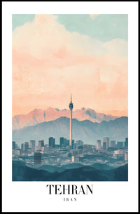 Tehran Skyline Urban Masterpiece: Modern Cityscape Poster PosterGoat