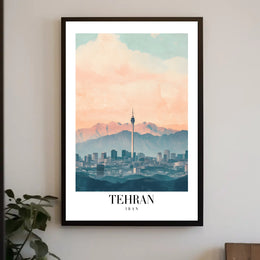 Tehran Skyline Urban Masterpiece: Modern Cityscape Poster PosterGoat