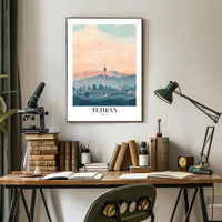 Tehran Skyline Urban Masterpiece: Modern Cityscape Poster PosterGoat