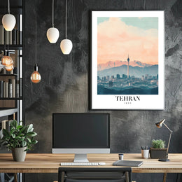 Tehran Skyline Urban Masterpiece: Modern Cityscape Poster PosterGoat