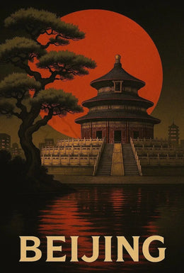 Temple of Heaven Beijing Vintage Travel Poster PosterGoat