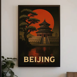 Temple of Heaven Beijing Vintage Travel Poster PosterGoat