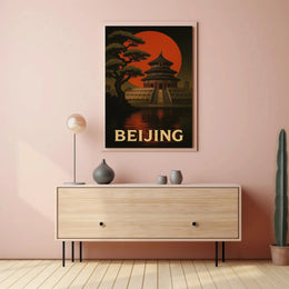 Temple of Heaven Beijing Vintage Travel Poster PosterGoat