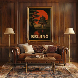 Temple of Heaven Beijing Vintage Travel Poster PosterGoat