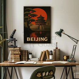 Temple of Heaven Beijing Vintage Travel Poster PosterGoat
