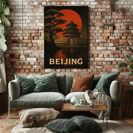 Temple of Heaven Beijing Vintage Travel Poster PosterGoat