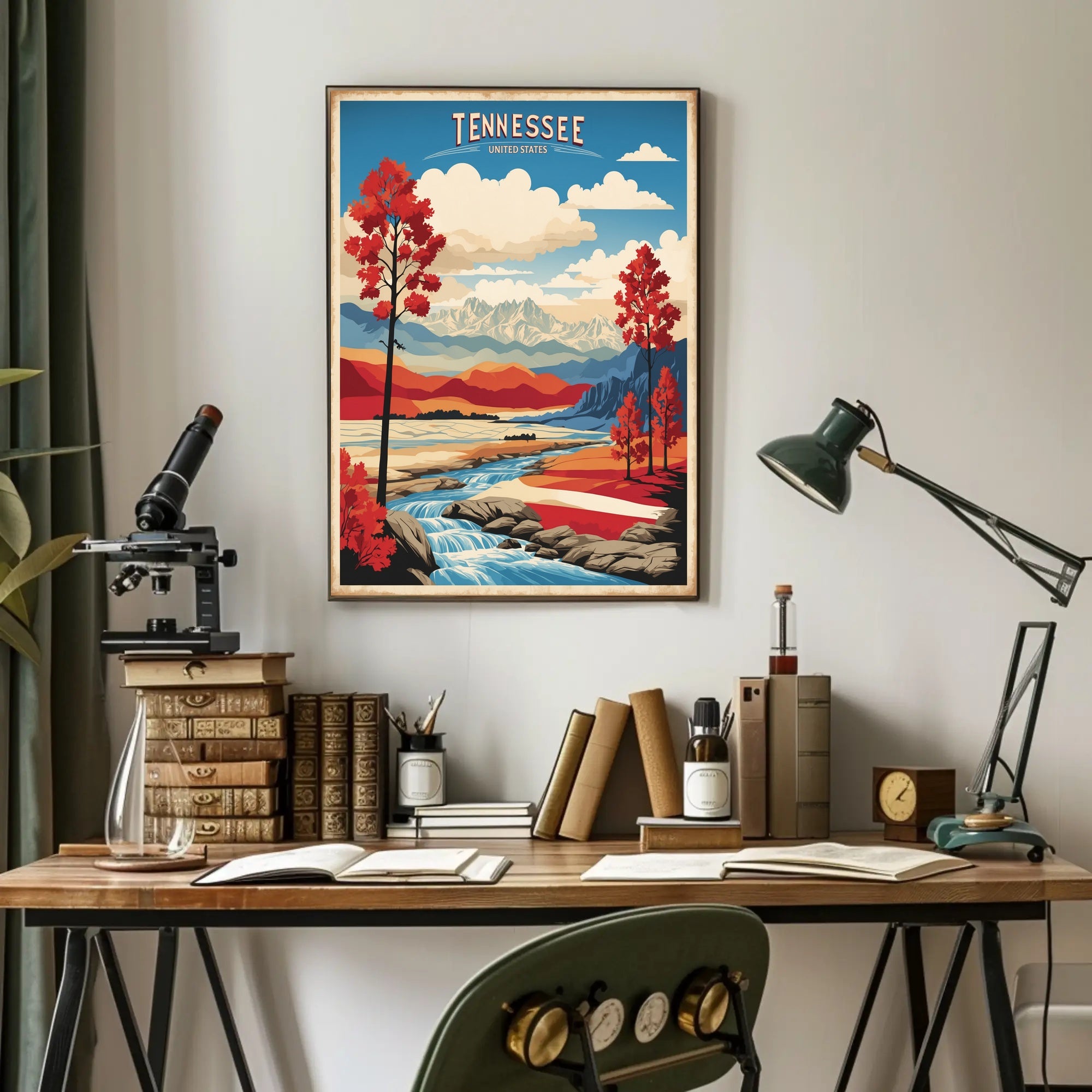 Tennessee Autumn Journey: Vintage Travel Poster PosterGoat