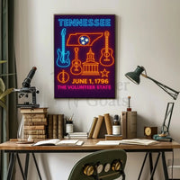 Tennessee Heritage Celebration: Neon Cultural or Heritage Poster PosterGoat