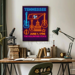 Tennessee Heritage Celebration: Neon Cultural or Heritage Poster PosterGoat