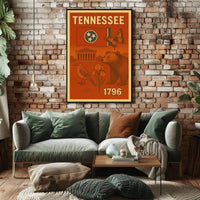 Tennessee Heritage Vintage Retro Cultural or Heritage Poster PosterGoat