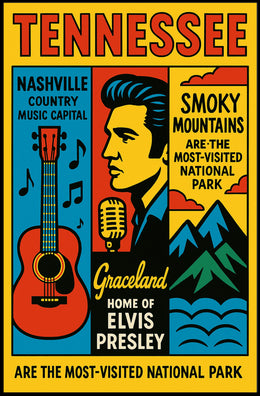 Tennessee Home Of Elvis Presley Poster PosterGoat