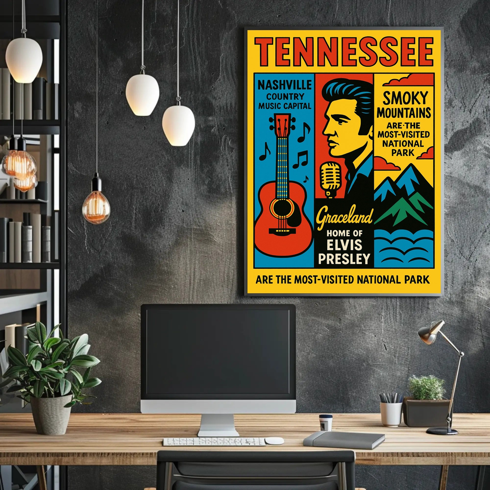Tennessee Home Of Elvis Presley Poster PosterGoat
