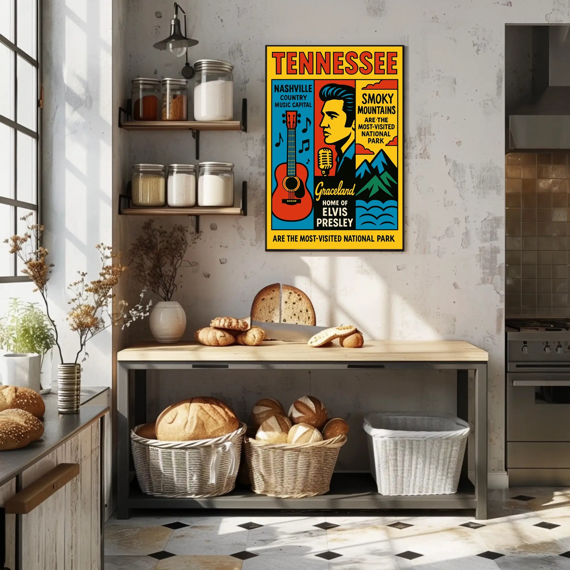 Tennessee Home Of Elvis Presley Poster PosterGoat
