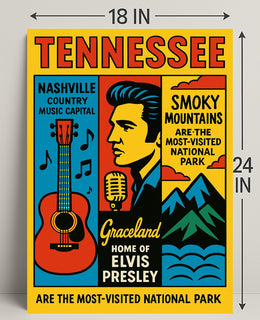 Tennessee Home Of Elvis Presley Poster PosterGoat
