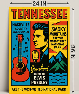 Tennessee Home Of Elvis Presley Poster PosterGoat