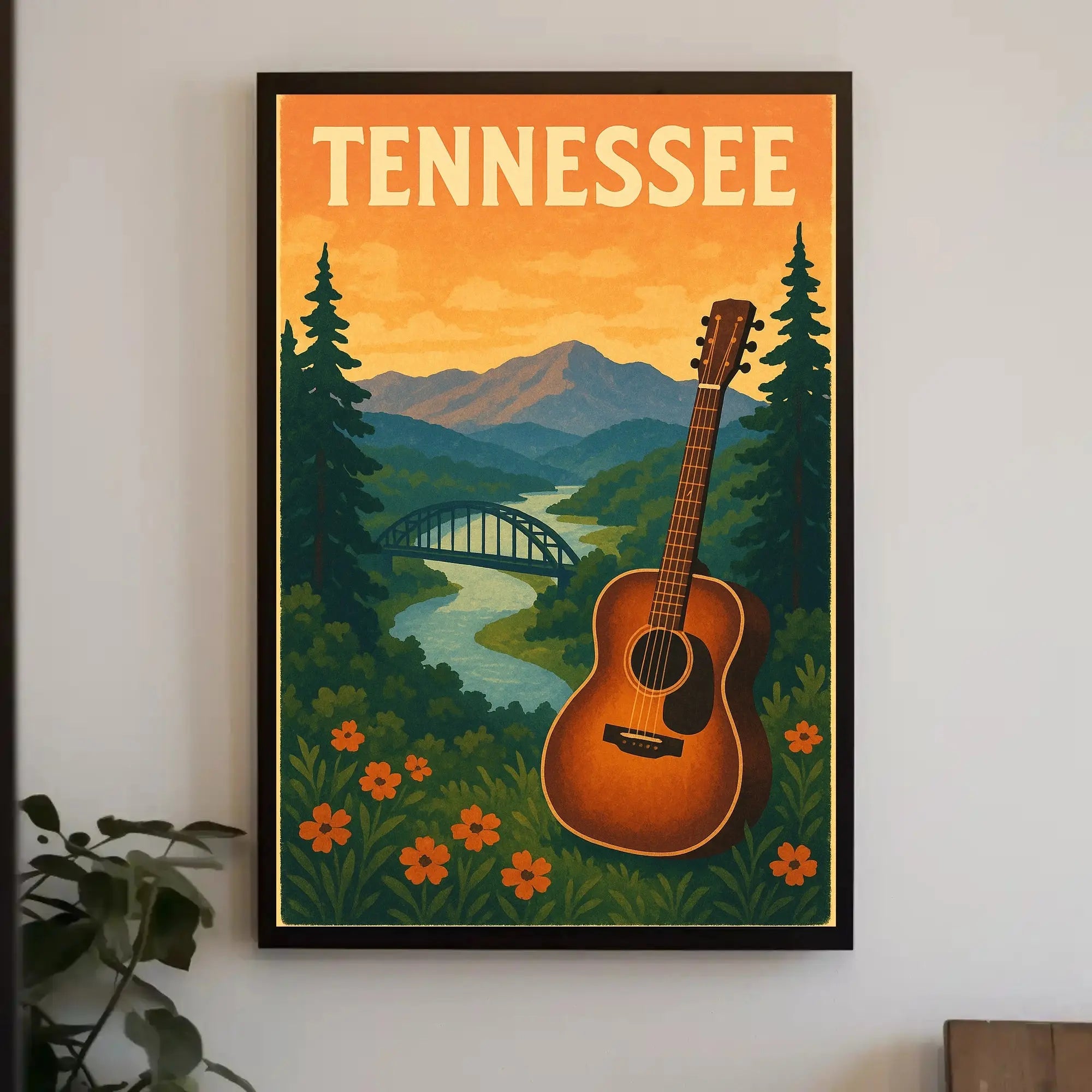 Tennessee Musical Heritage Vintage Travel Poster PosterGoat