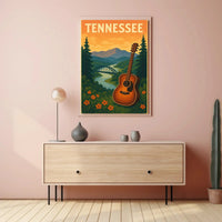 Tennessee Musical Heritage Vintage Travel Poster PosterGoat