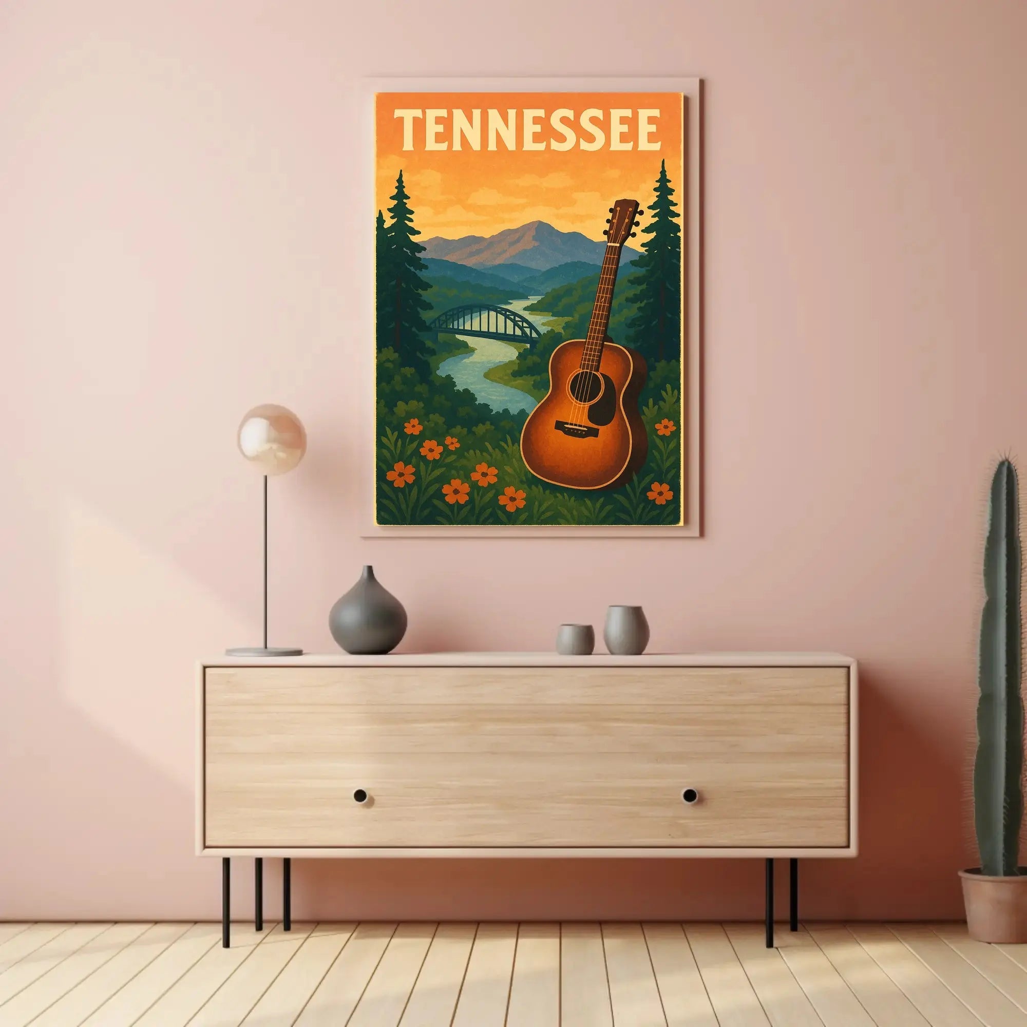 Tennessee Musical Heritage Vintage Travel Poster PosterGoat