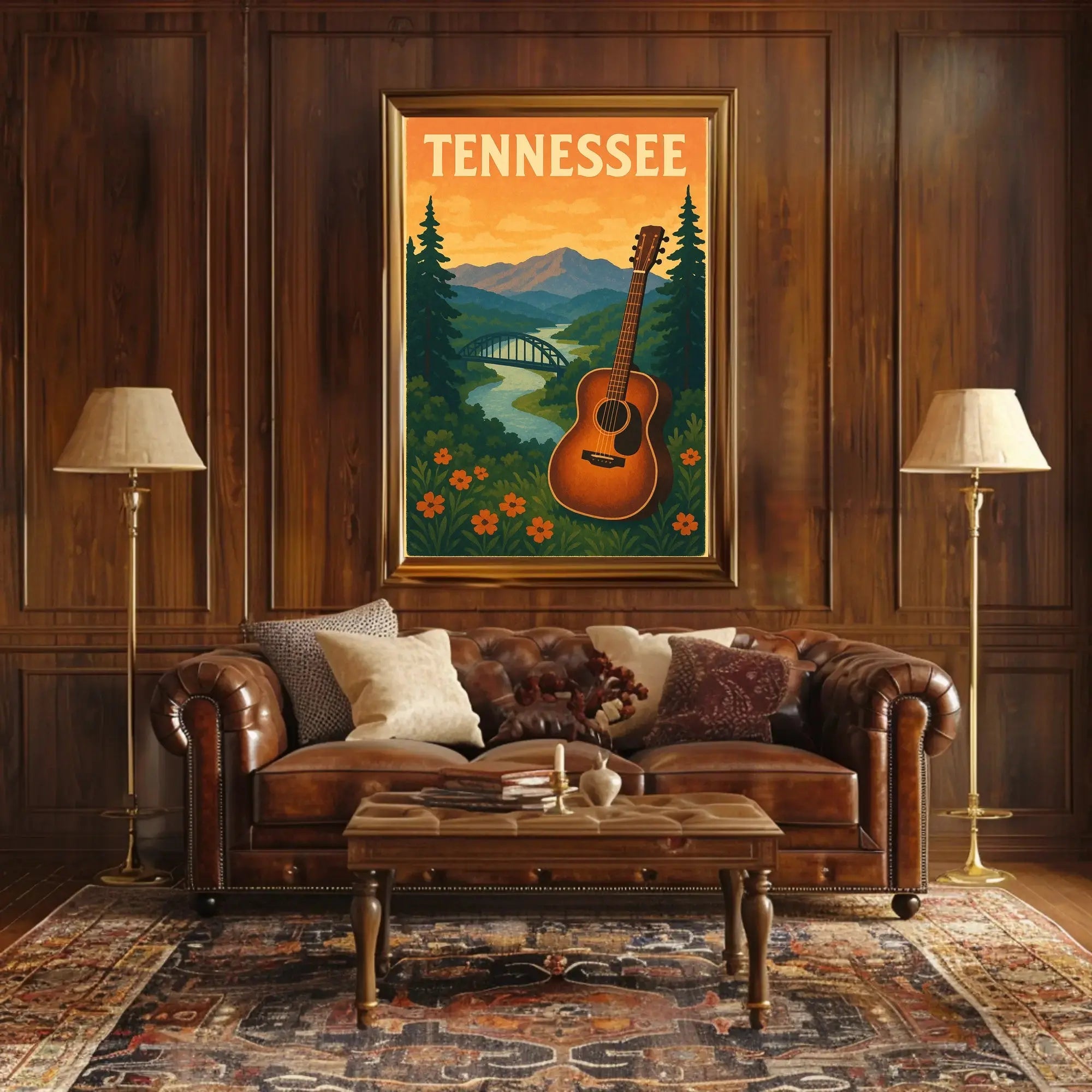 Tennessee Musical Heritage Vintage Travel Poster PosterGoat