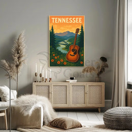 Tennessee Musical Heritage Vintage Travel Poster PosterGoat