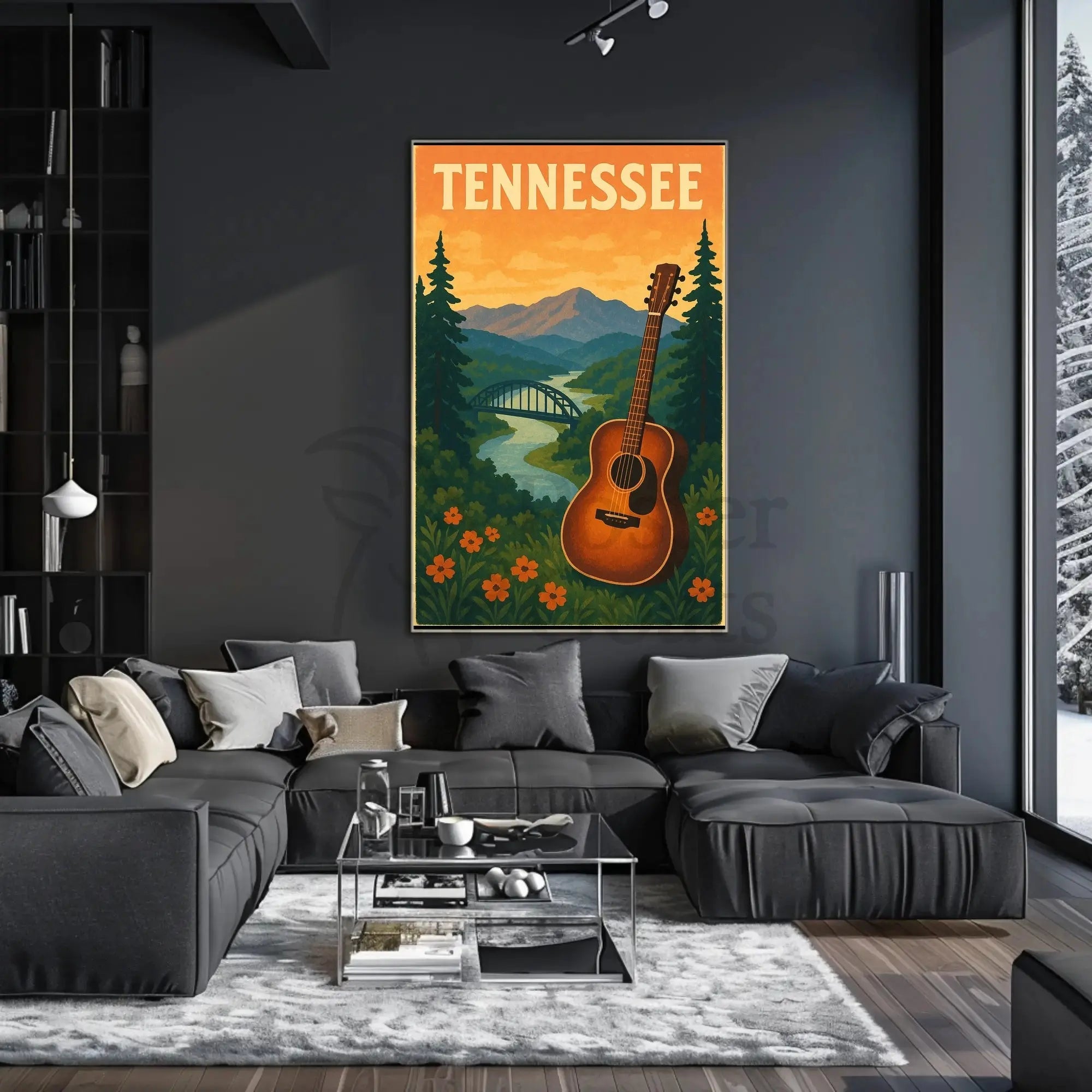 Tennessee Musical Heritage Vintage Travel Poster PosterGoat
