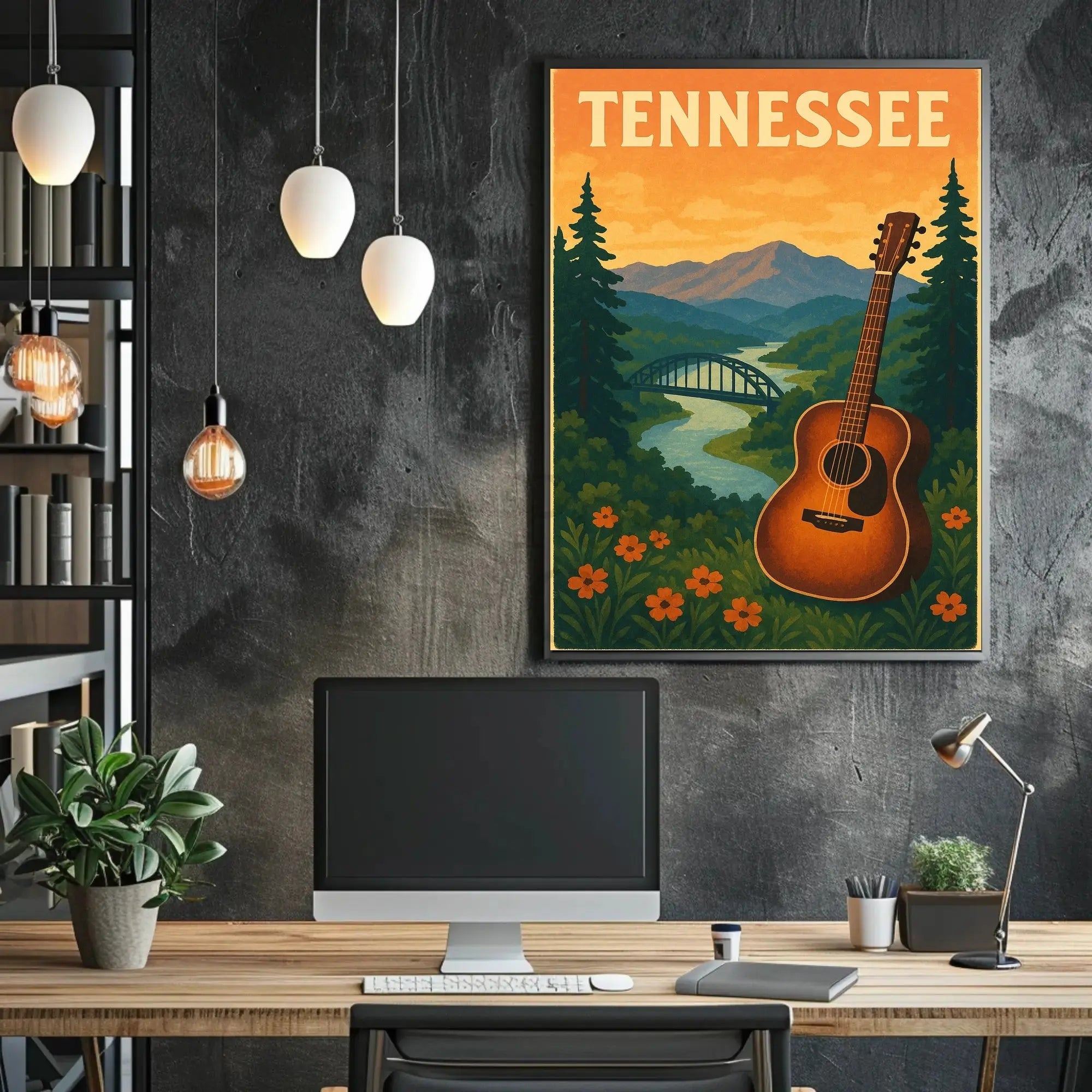 Tennessee Musical Heritage Vintage Travel Poster PosterGoat
