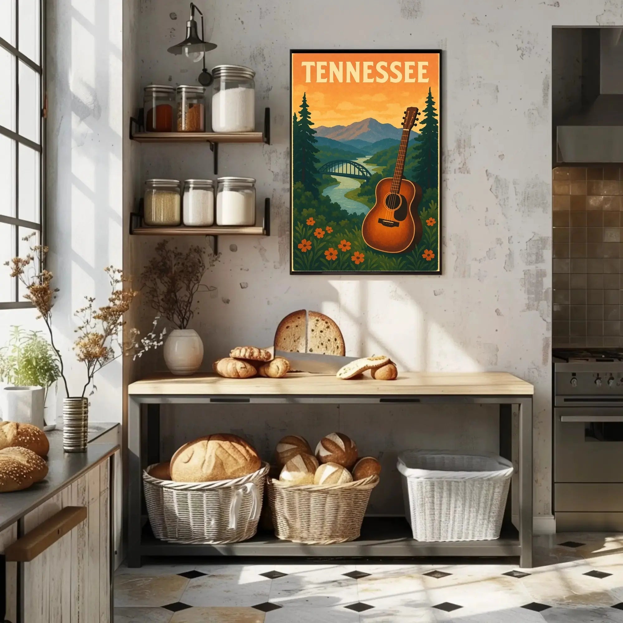 Tennessee Musical Heritage Vintage Travel Poster PosterGoat