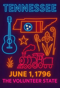Tennessee Neon Heritage, Cultural or Heritage Poster PosterGoat