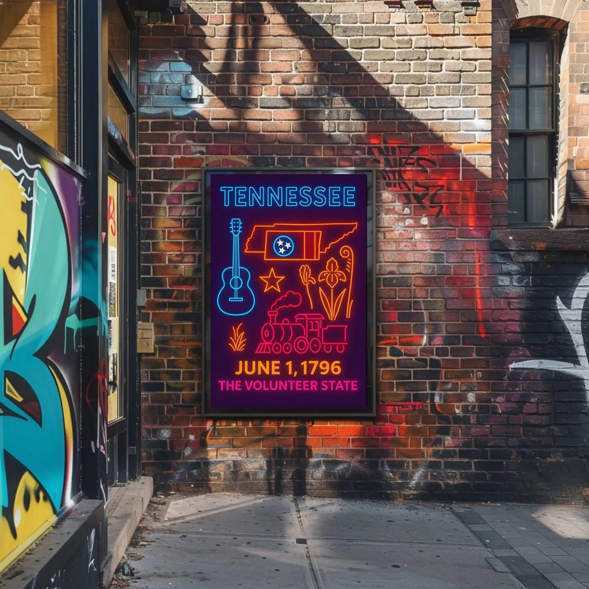 Tennessee Neon Heritage, Cultural or Heritage Poster PosterGoat
