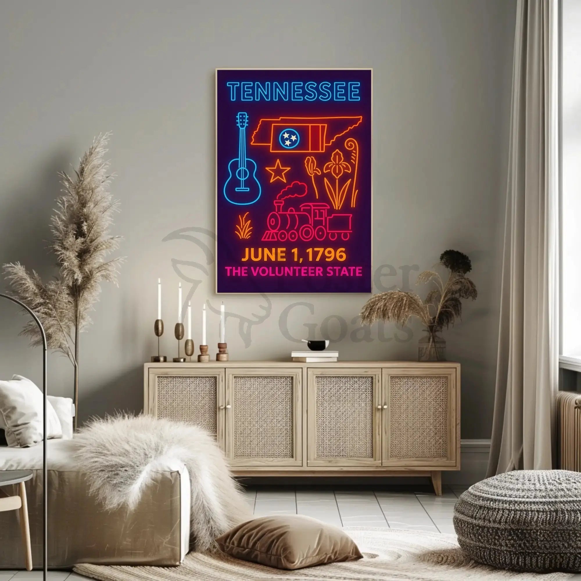 Tennessee Neon Heritage, Cultural or Heritage Poster PosterGoat