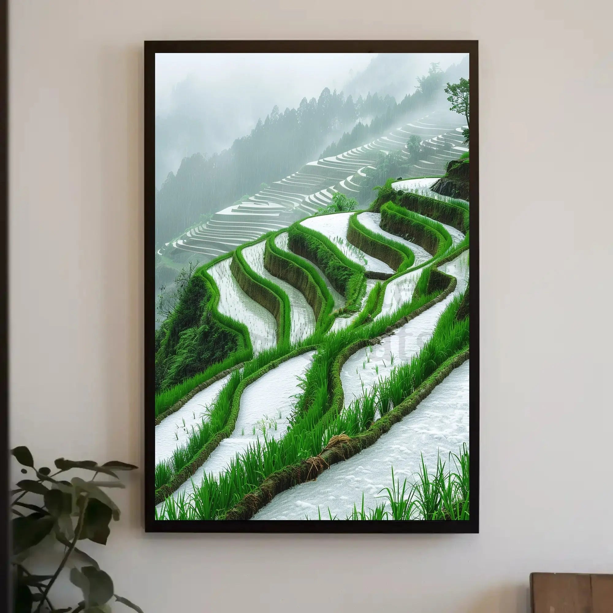 Terraced Rice Fields Landscape Art Print - Cultural Heritage Poster PosterGoat