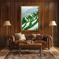 Terraced Rice Fields Landscape Art Print - Cultural Heritage Poster PosterGoat