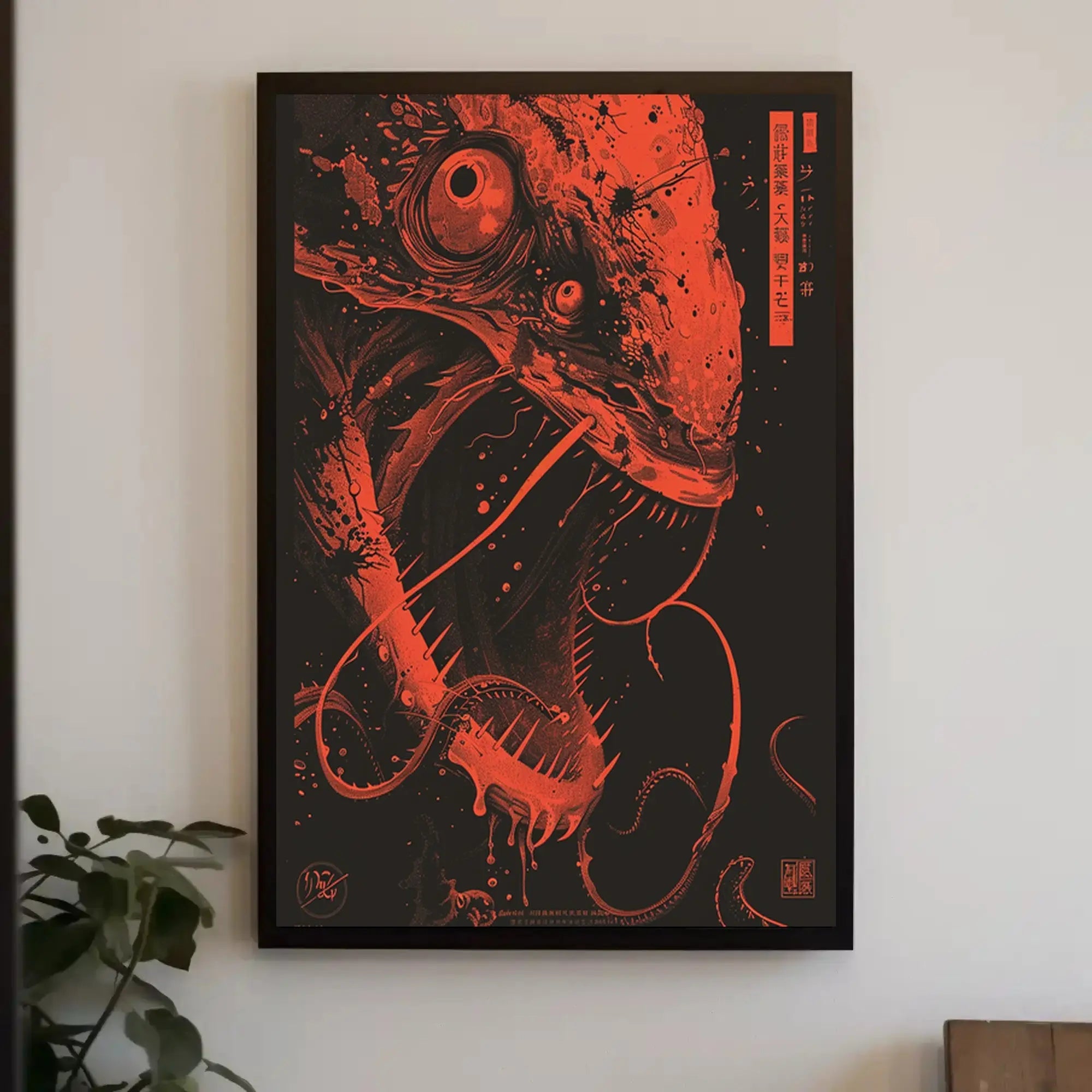 Terrifying Anglerfish Art in Sci-Fi Cultural Poster PosterGoat