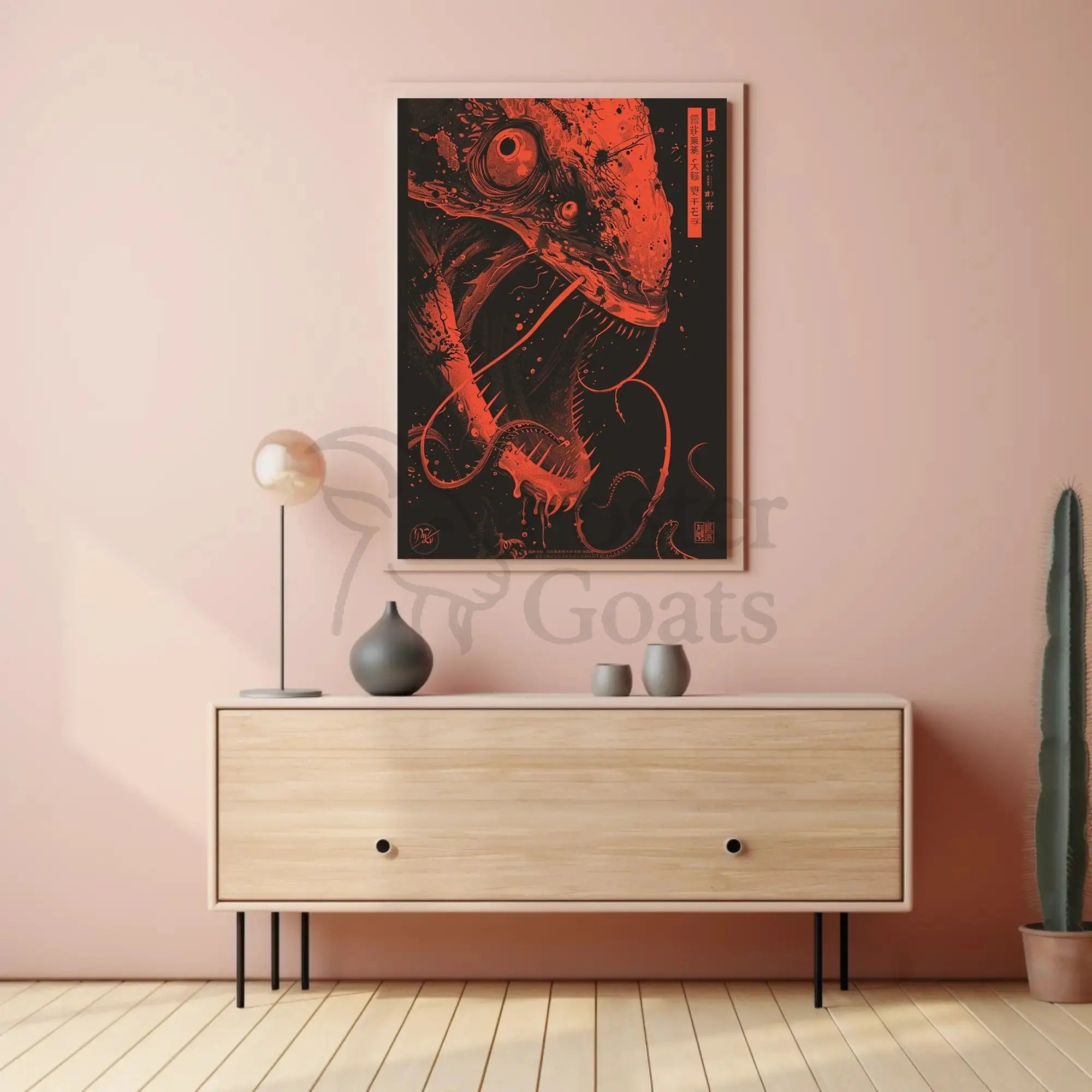 Terrifying Anglerfish Art in Sci-Fi Cultural Poster PosterGoat