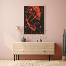 Terrifying Anglerfish Art in Sci-Fi Cultural Poster PosterGoat