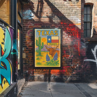 Texas Charm: Rustic Longhorn Heritage Cultural or Heritage Poster PosterGoat