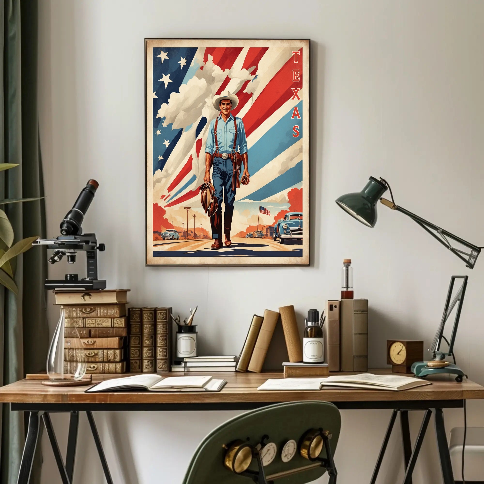 Texas Cowboy Vintage Western Cultural or Heritage Poster PosterGoat