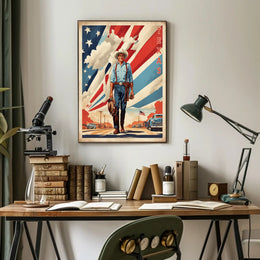 Texas Cowboy Vintage Western Cultural or Heritage Poster PosterGoat