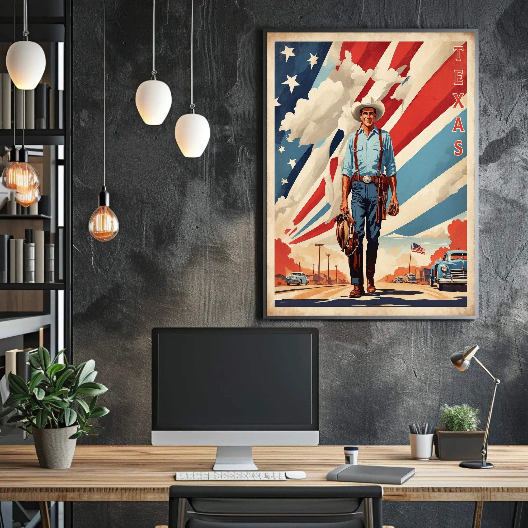 Texas Cowboy Vintage Western Cultural or Heritage Poster PosterGoat