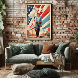 Texas Cowboy Vintage Western Cultural or Heritage Poster PosterGoat