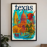 Texas Icons Celebrate Rich Heritage Cultural or Heritage Poster PosterGoat