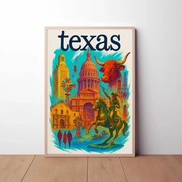 Texas Icons Celebrate Rich Heritage Cultural or Heritage Poster PosterGoat