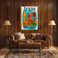 Texas Icons Celebrate Rich Heritage Cultural or Heritage Poster PosterGoat