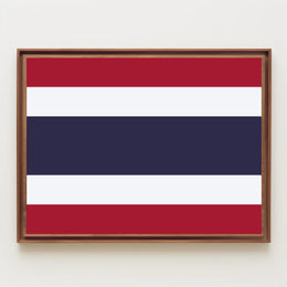 Thailand Flag Minimalist Art Print - Country Flag Poster PosterGoat