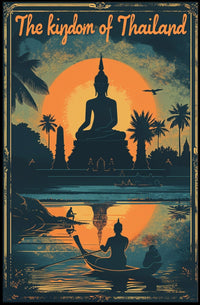 Thailand Sunset Serenity Travel Poster PosterGoat