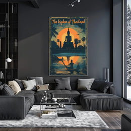 Thailand Sunset Serenity Travel Poster PosterGoat