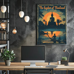 Thailand Sunset Serenity Travel Poster PosterGoat