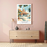 Thailand Temple Adventure Travel Poster PosterGoat