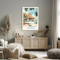 Thailand Temple Adventure Travel Poster PosterGoat